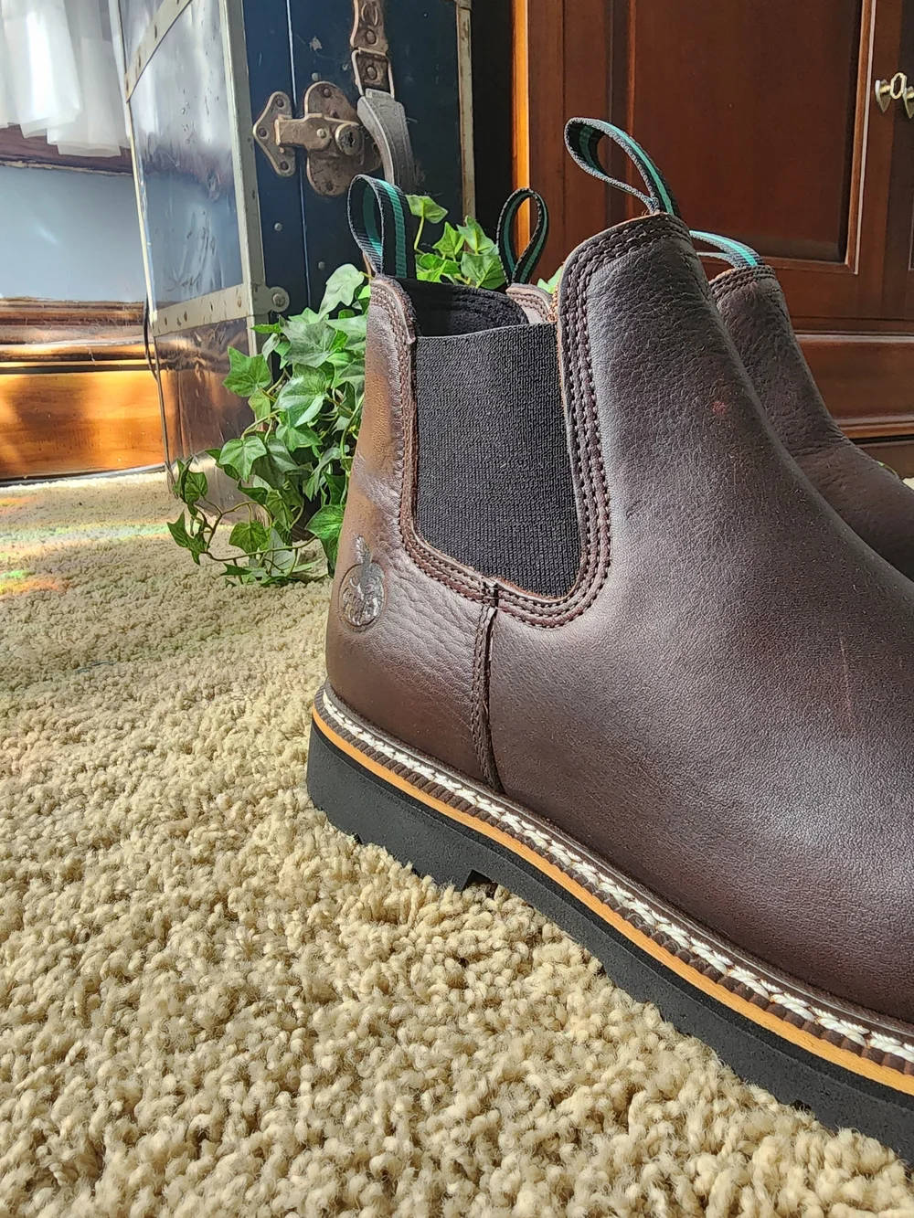 Georgia Boot Brown Leather Chukka Work Boots
